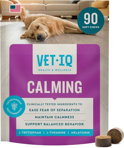 Miniatura 9 de VetIQ Suplemento Avanzado de Apoyo Calmante para Perros, Masticables Calmantes para Perros - Golosinas de Alivio de Ansiedad que Tratan el Estrés