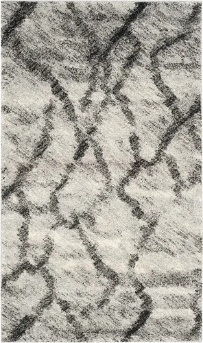 Miniatura 13 de SAFAVIEH Retro Collection - Alfombra decorativa de 2 pies 3 pulgadas x 5 pies, azul y azul oscuro, diseño abstracto moderno, no desprende pelusa