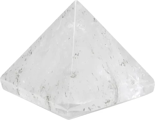 Piedras Curativas de Cristal de Pirámide de Cuarzo Claro de Amazing Gemstone - Figura de Gran Pirámide de 2" de Piedra Natural para Meditación,