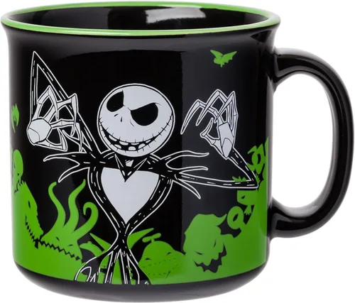 Miniatura 12 de Silver Buffalo Disney Tim Burton's Nightmare Before Christmas Jack and Zero - Taza de cerámica cónica, 14 onzas Jack and Zero (14 onzas)