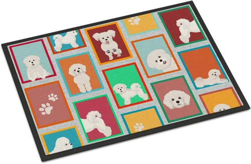 Miniatura 36 de Caroline's Treasures MLM1149MAT - Felpudo rojo Border Collie de 18 x 27 pulgadas, para interiores y exteriores, para entrada, antideslizante, Border