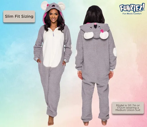 Miniatura 3 de FUNZIEZ! - Mameluco para adultos, disfraz de animal de Halloween, traje de cosplay de felpa de una pieza, para mujeres y hombres