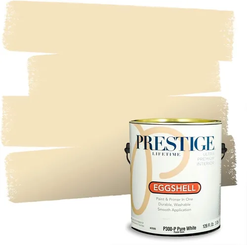 Miniatura 268 de PRESTIGE Paints Exterior Paint and Primer In One, 1-Gallon, Satin, Comparable Match of Benjamin Moore* Royal Linen* 931BM-PCM