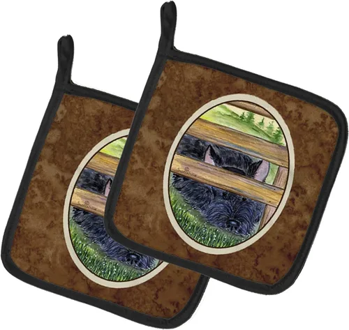 Miniatura 157 de Caroline's Treasures SS8617PTHD - Juego de soportes para ollas de cocina resistentes al calor, almohadillas calientes para horno para cocinar, Husky