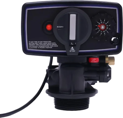 Válvula de suavizante de agua de 110 V 5600, válvula de control de reloj de tiempo 3W Ablandador de agua Válvula de temporizador de 12 días Válvula
