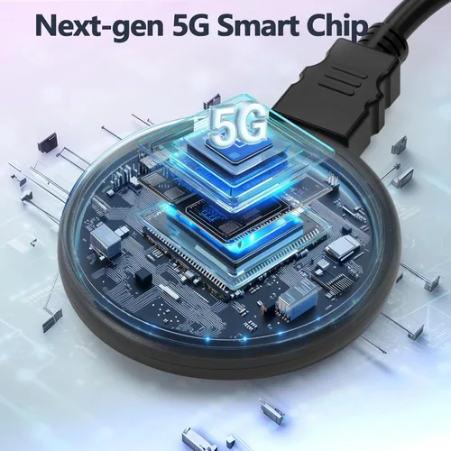 Miniatura 3 de Adaptador de pantalla inalámbrico 4K actualizado 2026, Plug & Play, HDMI Dongle 5G+2.4G Wireless Screen Mirroring Cast desde smartphone, tableta
