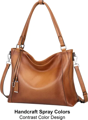 Miniatura 2 de Over Earth Bolsos de cuero suave para mujer, bolso de hombro tipo hobo grande