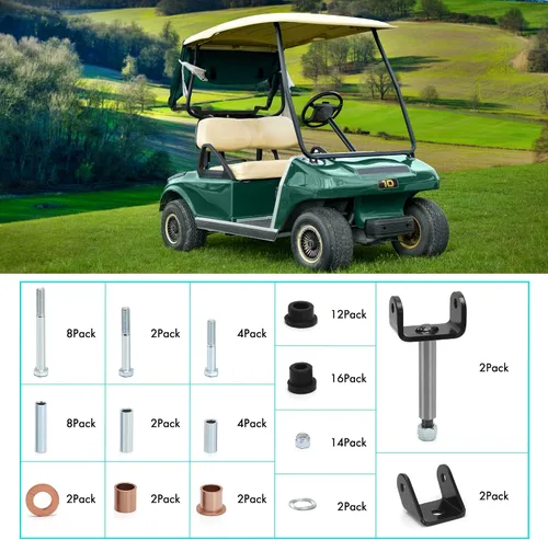 Miniatura 3 de 10L0L Kit de reparación de carros de golf delantero y trasero para Club Car DS 1992-Up Gas & Electric, kit de reconstrucción de lujo con pines