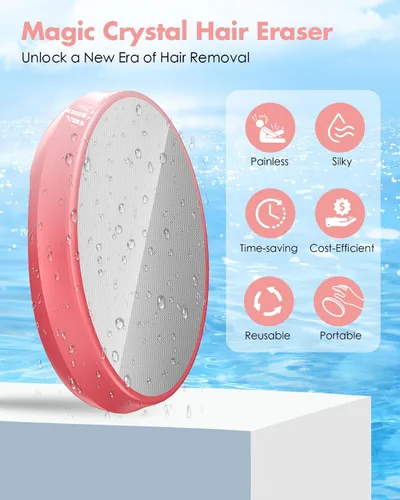 Miniatura 2 de Borrador de pelo de cristal para mujeres y hombres, removedor de pelo de cristal reutilizable, dispositivo portátil de depilación mágico, solución