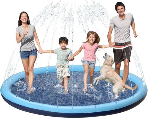 Jasonwell - Almohadilla antideslizante para salpicaduras para perros para niños, piscina para cachorros, juguetes de agua al aire libre, patio