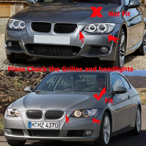 Miniatura 2 de PENSUN Estilo M3 Cobertura de Parachoques Delantero Compatible con BMW E92 E93 328i 335i Coupé Convertible 2007-2010