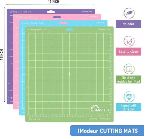 Miniatura 3 de IModeur Paquete de 10 alfombrillas de corte de 12 x 12 pulgadas para accesorios de máquinas de corte, alfombrillas para Explore Air 2/Maker 2/3