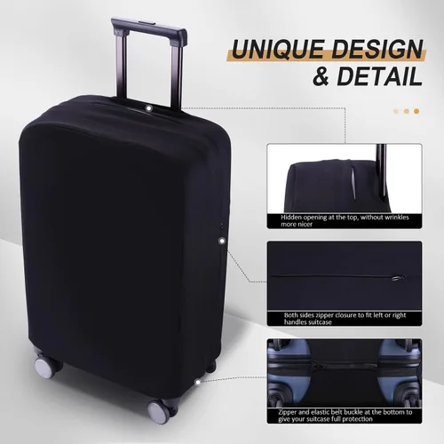 Miniatura 3 de RainVillage Funda para equipaje de viaje, protector de maleta, Negro
