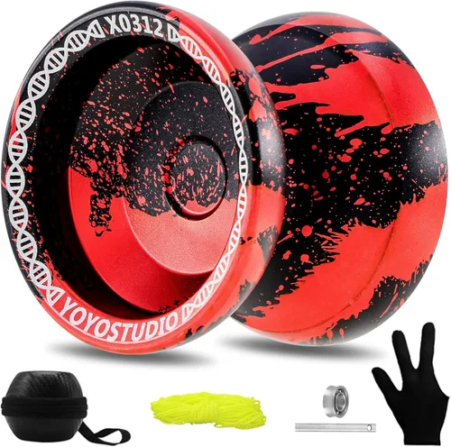 Miniatura 11 de YOYOSTUDIO Yoyo Profesional Sensible Yoyo X0312 para Niños Principiantes, Yoyo de Doble Propósito para Girar con los Dedos para Adultos con Kit