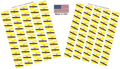 Miniatura 80 de 100 calcomanías de la bandera de Alaska; 1.5" x 1" hechas en Estados Unidos, calcomanías autoadhesivas de la bandera del estado para álbumes