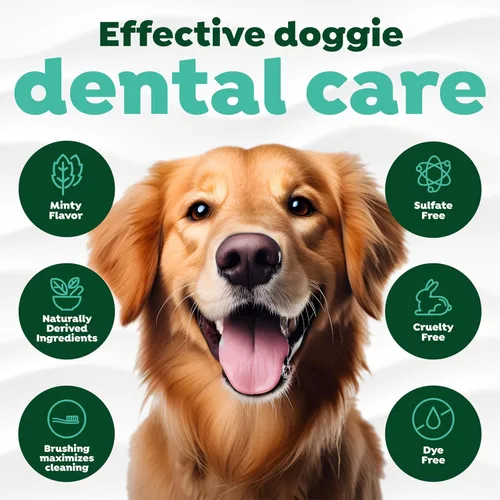 Miniatura 4 de TropiClean Sistema de cuidado total de control de aliento y sarro fresco para perros grandes Pasta de dientes y cepillo para perros Gel dental