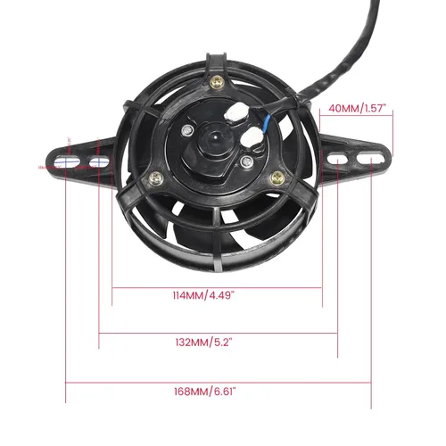 Miniatura 2 de Ventilador de radiador de refrigeración para motocicleta de 12 V, ventilador de radiador de aceite para motocicleta de 200 cc, 250 cc, 300 cc, quad