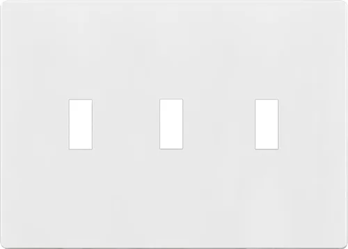 Miniatura 10 de ENERLITES Placa de interruptor triple para pared, placa para interruptor de palanca, acabado brillante, tamaño estándar de 3 posiciones 4.50" x Gris