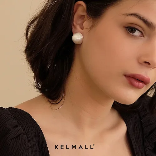 Miniatura 25 de KELMALL Aretes tipo argolla de oro de 14 quilates para mujer, hipoalergénicos, gruesos, redondos, no se deslustra, para orejas sensibles