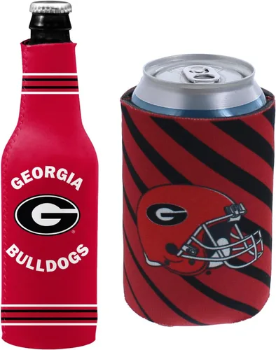 Miniatura 34 de College Team Color Logo Can & Bottle Holder Insulator Beverage Cooler Set