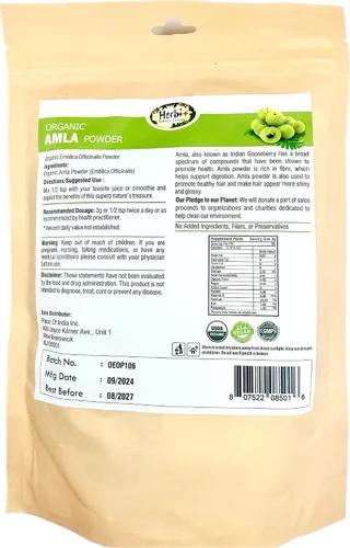 Miniatura 2 de Herbi+ Amla en polvo orgánico, 7 oz (1)