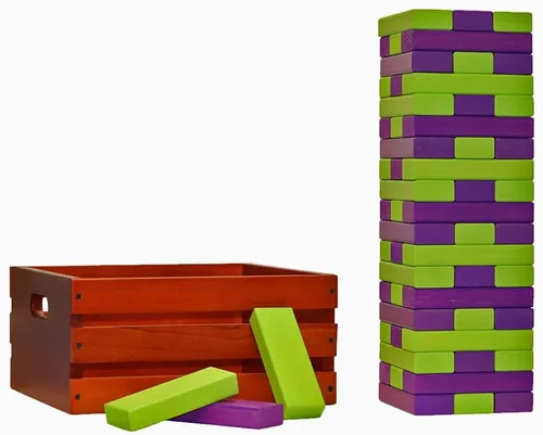 Miniatura 48 de Tailgating Pros Maderas gigantes de primera calidad con caja manchada: ¡elige los colores de tu equipo! Juego gigante para patio al aire libre