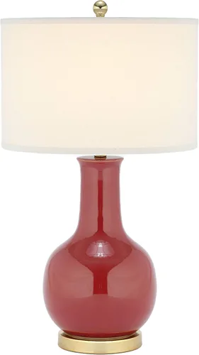 Miniatura 7 de SAFAVIEH Lighting Collection Paris - Lámpara de mesa moderna de cerámica verde de 28 pulgadas para dormitorio, sala de estar, oficina en casa