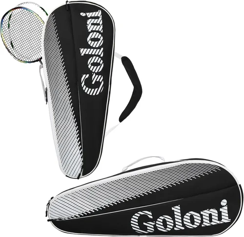 Miniatura 8 de Goloni Bolsa para 3 raquetas de tenis, para jugadores profesionales o principiantes, bolsa de protección para raquetas con almohadilla protectora