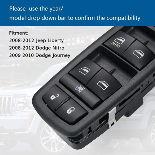 Miniatura 5 de 8 pines + 13 pines requiere comprobación. Interruptor de ventana eléctrico para Jeep Liberty y Dodge Nitro 2008-2012, Dodge Journey 2009-2010