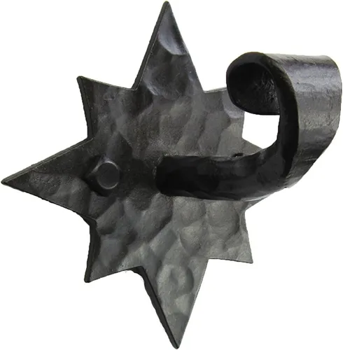 Miniatura 3 de Rustic Star Gancho de hierro forjado BHH8 (negro)