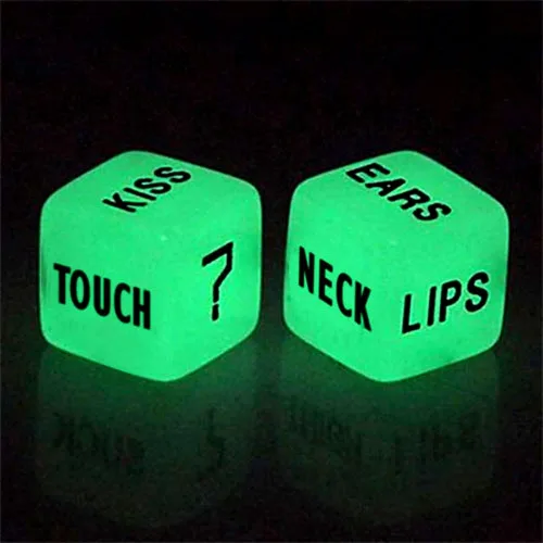 Miniatura 2 de Dados nocturnos para parejas que brillan en la oscuridad: juego romántico de dados de amor, divertido juego de relaciones y regalo para aniversario