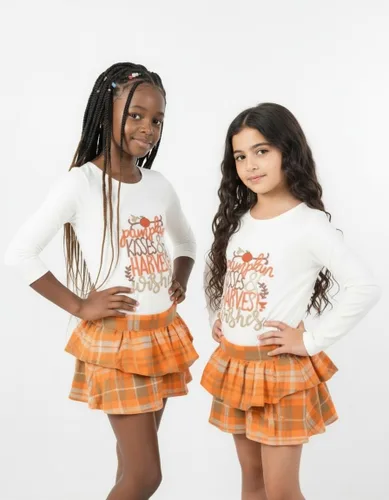 Miniatura 13 de Unique Baby Girls 2pc Skirt Set Outfit Long Sleeve Top with Skirt