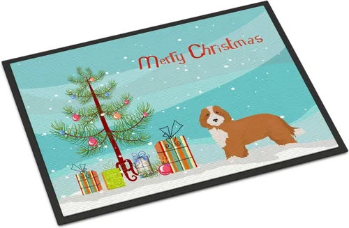 Miniatura 8 de Caroline's Treasures CK3799MAT Akita Shepherd - Tapete de árbol de Navidad de 18 x 27 pulgadas, tapete para puerta delantera, interior y exterior