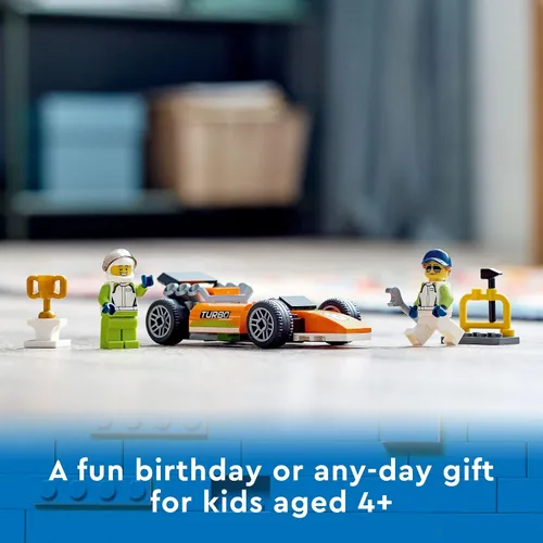 Miniatura 6 de LEGO City Great Vehicles Race Car, 60322 F1 Style Toy para niños preescolares de 4 años de edad, con minifiguras mecánicas y conductores de carreras