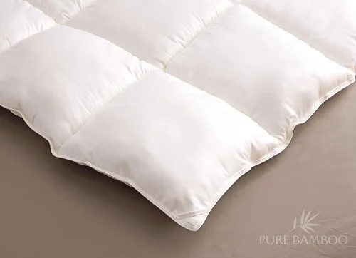 Miniatura 5 de Pure Bamboo - Inserto para edredón tamaño Queen (90x92 pulg) - Inserto para edredón ultra suave acolchado con 8 asas en las esquinas y laterales