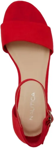 Miniatura 4 de Nautica Sandalia de tacón bajo de dos piezas con correa de tobillo para mujer, tacón de bloque bajo, Yona