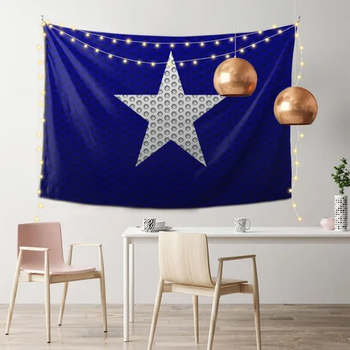 Miniatura 2 de LIFANGMI Mesh Style Bonnie Blue Flag Tapestry Wall Hanging 60x40 Inch Bedroom Living Room Dormitory Home Decoration Wall Tapestry