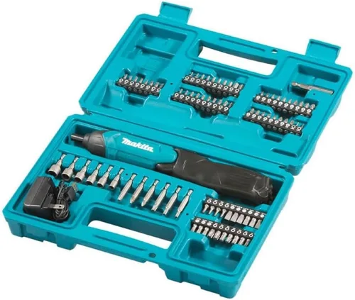 Miniatura 3 de Makita DF001DW 3.6V taladro de iones de litio, kit de destornillador hexagonal de 1/4", verde azulado, 3.6V