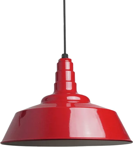 Miniatura 40 de Steel Lighting Co. Manhattan Warehouse Light Lámpara colgante montada en el techo Cúpula de 20 pulgadas Montaje al ras Luz de granero
