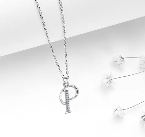 Miniatura 4 de GDDX 26 Alphabet Letter Pendant Necklace 925 Sterling Silver Cubic Zirconia Initial Necklaces With 18" Gifts for Women Girls