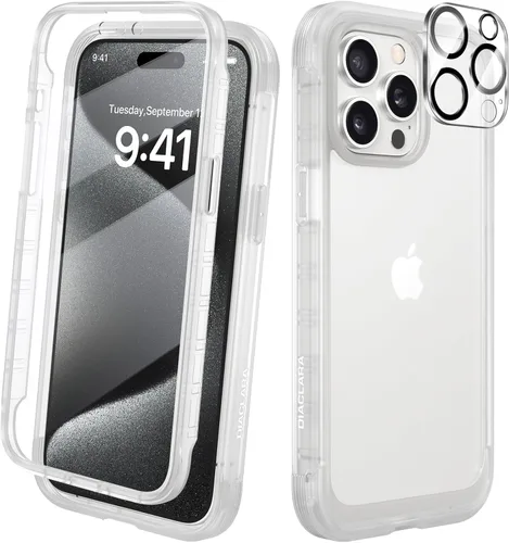 Miniatura 18 de Diaclara - Funda compatible con iPhone 11, carcasa resistente de cuerpo completo con protector de pantalla integrado sensible al tacto y Transparente