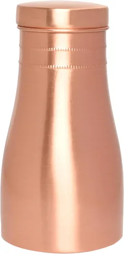 Miniatura 12 de Jarra de noche de cobre puro para beneficios de salud ayurveda, capacidad - 1 litro (33.81 onzas líquidas de EE. UU.) (patrón floral)