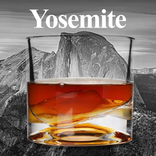 Miniatura 9 de LIITON Juego de 4 vasos de whisky para el Día del Padre, American Peaks, de cristal grueso y pesado 3D, copas de cóctel y bourbon de montaña