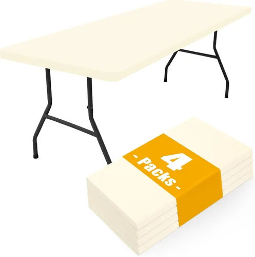 Miniatura 19 de Smiry Paquete de 4 manteles rectangulares de pícnic, manteles ajustables elásticos impermeables, manteles rectangulares de poliéster lavables