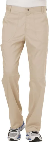 Miniatura 3 de Cherokee Conjunto de ropa quirúrgica Workwear Revolution WW690 con camiseta con cuello en V y pantalón delantero WW140, color caqui, parte superior
