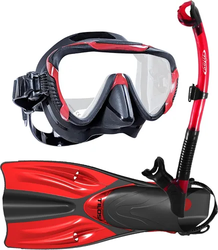 Miniatura 7 de Tilos Máscara Morphi con buceo U-Pro II y paquete de aletas OH de escapada