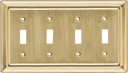 Miniatura 10 de Monarch Abode Placa de Pared de Palanca de 1-Gang, Placa de Pared de Interruptor Individual de Metal Arquitectónico, Placa de Cubierta Decorativa