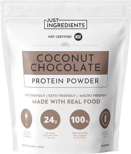 Miniatura 15 de Proteína en polvo de chocolate – Mezcla de 30 porciones con suero de leche 100% alimentado con pasto y proteínas vegetales orgánicas – rico sabor a