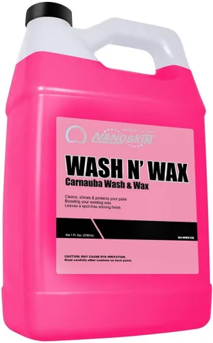 Miniatura 10 de Nanoskin WASH N' WAX con carnauba de 16 onzas – Limpia y brilla en un solo paso Funciona con cañón de espuma, pistola de espuma, lavado de cubo