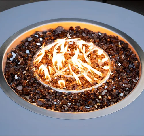 Miniatura 68 de Stanbroil - Vidrio de fuego de 10 libras – Cristal de fuego templado reflectante de 1/2 pulgada para chimenea de hoguera, azul Pacífico reflectante